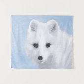 Tenture Peinture Arctic Fox - Art original de la faune (Devant (Horizontal))