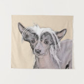 Tenture Peinture Chinoise sans cheveux peint art original  (Devant (Horizontal))