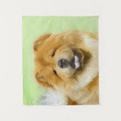Tenture Peinture Chow Chow - Joli art original chien (Devant)