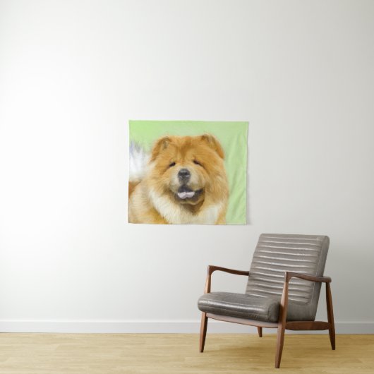 Tenture Peinture Chow Chow - Joli art original chien (En situation (horizontale))