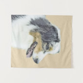 Tenture Peinture de berger australien - Art original de ch (Devant (Horizontal))