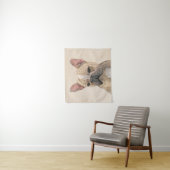 Tenture Peinture de Bouledogue Français (Sable) - Original (En situation)
