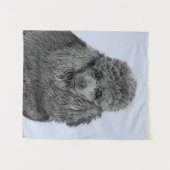 Tenture Peinture de caniche Miniature Jouet noir Art origi (Devant (Horizontal))