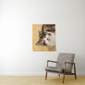 Tenture Peinture de chat Calico - Cute Original Cat Art (En situation)