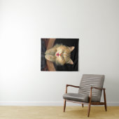 Tenture Peinture de chat fou - Joli art de chat original (En situation (horizontale))