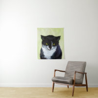 Peinture de chat Tuxedo - Cute Original Cat Art