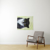 Tenture Peinture de chat Tuxedo - Cute Original Cat Art (En situation (horizontale))