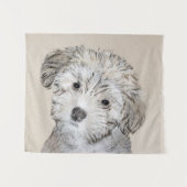 Tenture Peinture de Chien Havanais - Cute Original Chien A (Devant (Horizontal))
