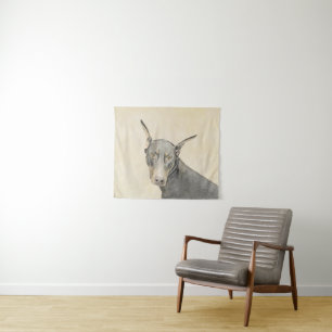 Tenture Peinture de Doberman Pinscher - Art canin original