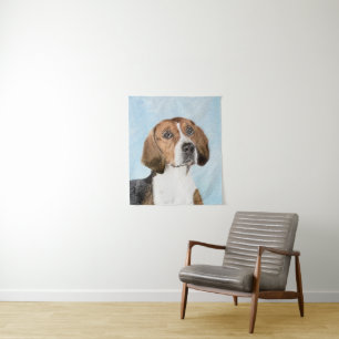 Tenture Peinture de Foxhound Anglais - Art Original de Chi