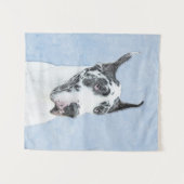 Tenture Peinture de Great Dane (Arlequin) - Art original d (Devant (Horizontal))
