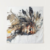 Tenture Peinture de guerrier amérindien (Devant (Horizontal))