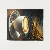 Tenture Peinture de la Coupe du Café Abstraite (Devant (Horizontal))