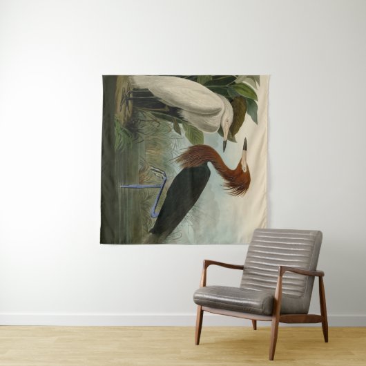 Tenture Peinture de la faune d'Audubon Heron violet (En situation (horizontale))