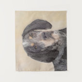 Tenture Peinture de linge bluetick - mignon chien original (Devant)