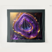 Tenture Peinture de mauve Améthyste Géode Or (Devant (Horizontal))