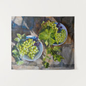 Tenture Peinture de nature morte de raisin vert (Devant (Horizontal))