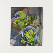Tenture Peinture de nature morte de raisin vert (Devant)