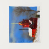 Tenture Peinture de phare rouge - Art original (Devant)