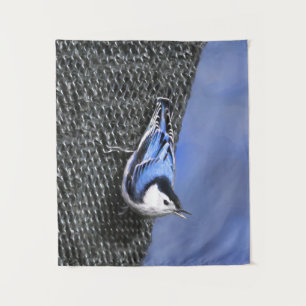 Tenture Peinture de sittelle à poitrine blanche Art d'oise