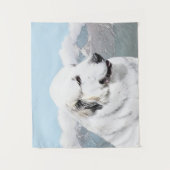 Tenture Peinture des Pyrénées - Art original du chien (Devant)