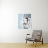 Tenture Peinture des Pyrénées - Art original du chien (En situation)