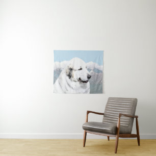 Tenture Peinture des Pyrénées - Art original du chien