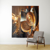 Tenture Peinture des rouleaux de la coupe du café et de la (En situation)