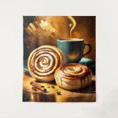 Tenture Peinture des rouleaux de la coupe du café et de la (Devant)