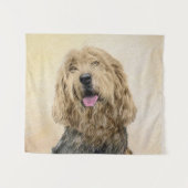 Tenture Peinture d'Otterhound - Joli art original de chien (Devant (Horizontal))