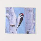 Tenture Peinture Downy Woodpecker - Art original pour oise (Devant (Horizontal))