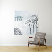 Tenture Peinture du paysage de neige en hiver (En situation)