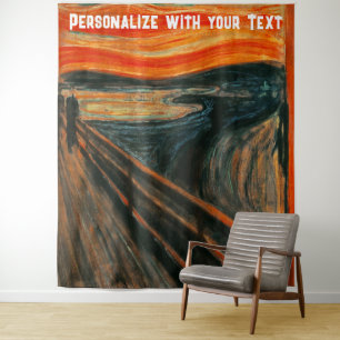 Tenture Peinture effrayante Halloween Art drôle Selfie fon