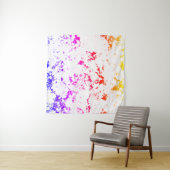 Tenture Peinture en marbre rose orange violet Abstrait (En situation (horizontale))