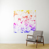 Tenture Peinture en marbre rose orange violet Abstrait (En situation)