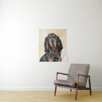 Peinture en noir et blanc - Art original Chien