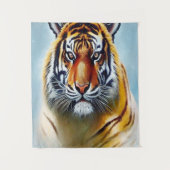 Tenture Peinture faciale de tigre - Artwork de faune frapp (Devant)