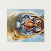 Tenture Peinture faciale de tigre - Artwork de faune frapp (Devant (Horizontal))