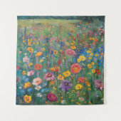 Tenture peinture fleur sauvage aquarelle (Devant)