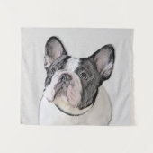 Tenture Peinture française de Bulldog (Pied de broche) - A (Devant (Horizontal))