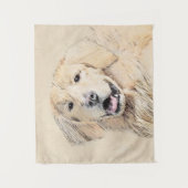 Tenture Peinture Golden Retriever - Joli art original chie (Devant)