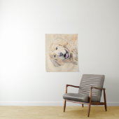 Tenture Peinture Golden Retriever - Joli art original chie (En situation)