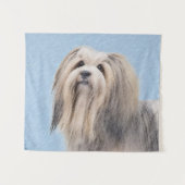 Tenture Peinture Havanaise (Argent) - Cute Original Chien (Devant (Horizontal))