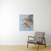 Tenture Peinture Havanaise (Argent) - Cute Original Chien (En situation)