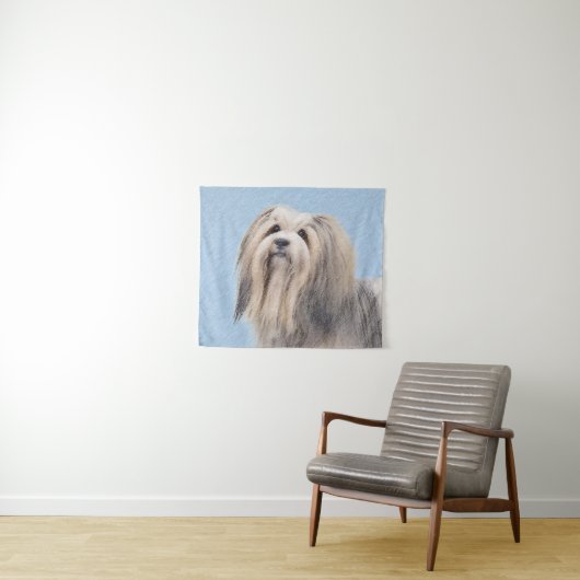 Tenture Peinture Havanaise (Argent) - Cute Original Chien (En situation (horizontale))