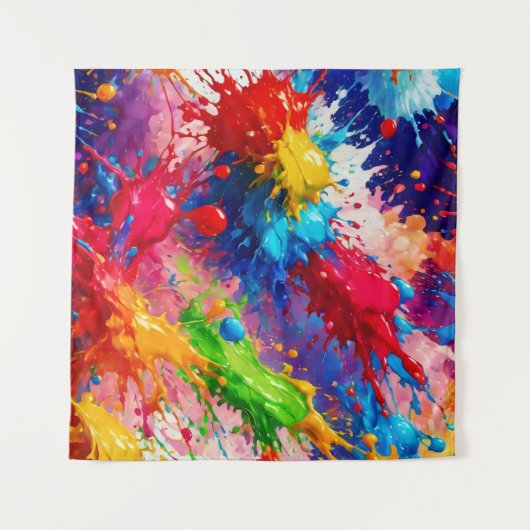 Tenture Peinture humide colorée design (Devant (Horizontal))