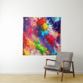 Tenture Peinture humide colorée design (En situation (horizontale))