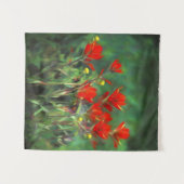 Tenture Peinture indienne de pinceau - Art Fleur original (Devant (Horizontal))