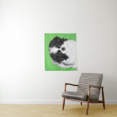 Tenture Peinture japonaise de chiot - Chien Art (En situation)