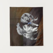 Tenture Peinture Keeshond Playtime - Jolie art original ch (Devant)